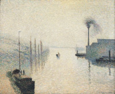 The Île Lacroix, Rouen (The Effect of Fog) by Camille Jacob Pissarro